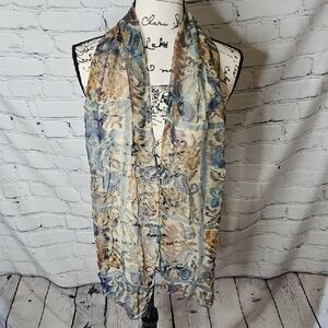 Accessorize Floral Sheer 100% Viscose Fashion Scarf
